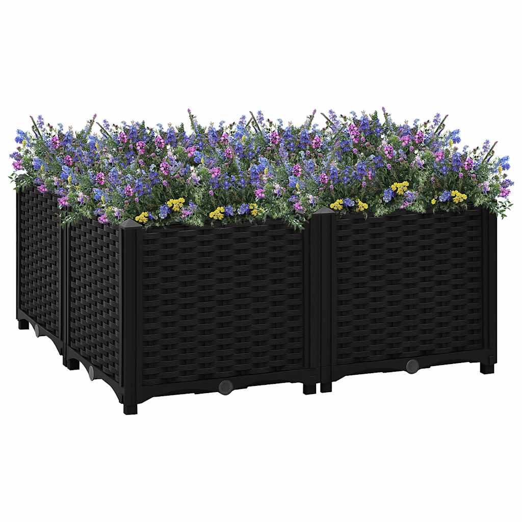 VIDAXL -Flanzer Höhe 80 x 80 x 38 cm Polypropylen