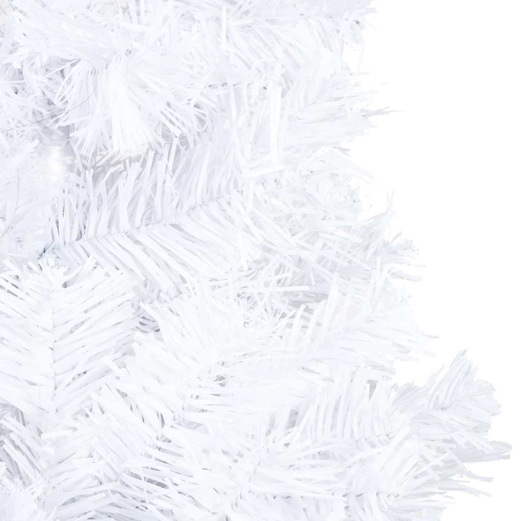 Vidaxl kunstkerstboom met verlichting en kerstballen 150 cm pvc wit