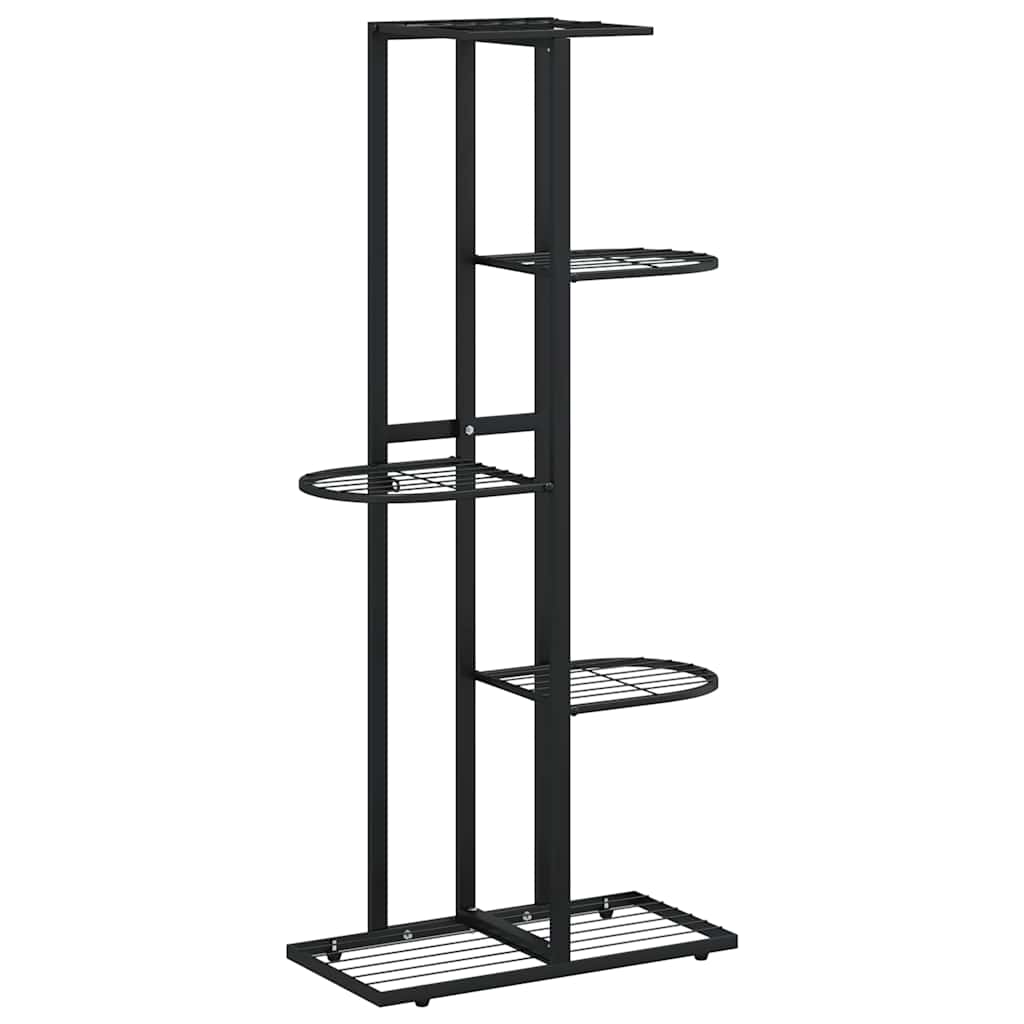 Vidaxl bloemenstandaard met 5 lagen 43x22x98 cm metaal zwart