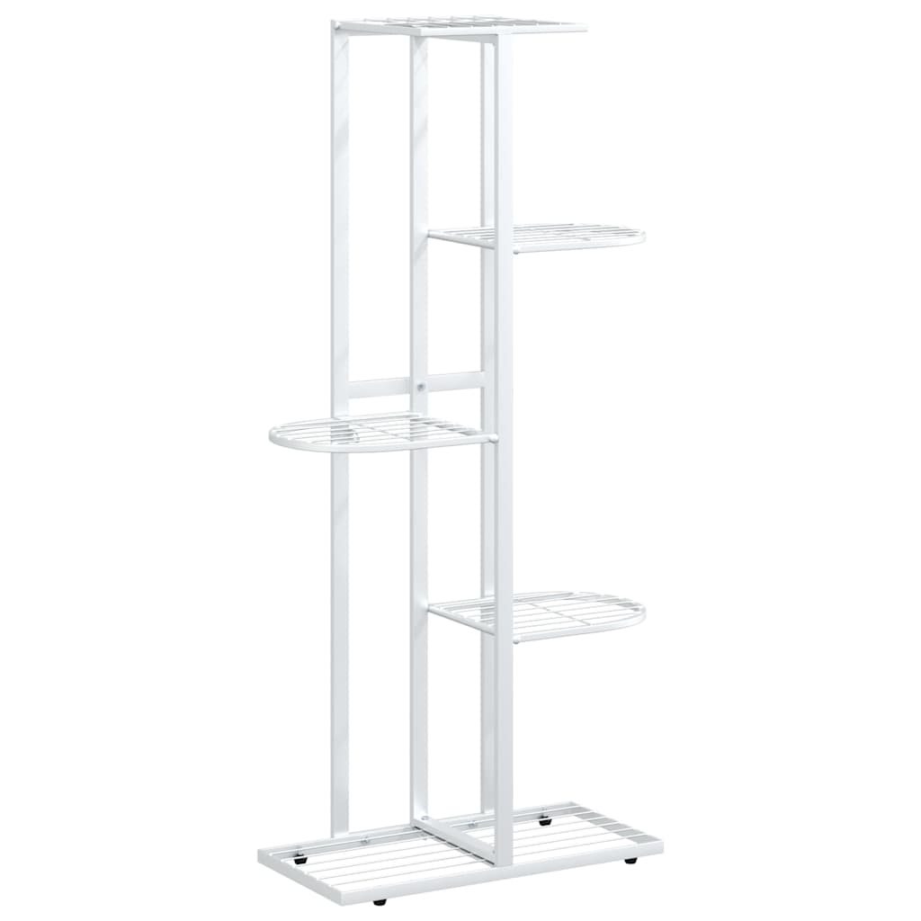 Vidaxl bloemenstandaard met 5 lagen 43x22x98 cm metaal wit