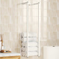 Vidaxl handdoekenrek 25x20x95 cm staal wit