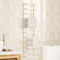 Vidaxl handdoekenrek 24x12x96 cm staal wit