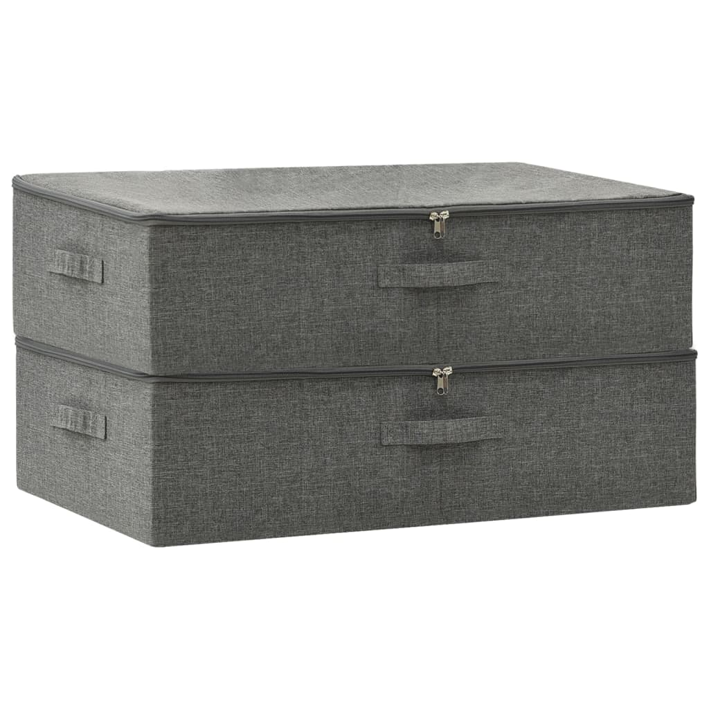 VidaXL Aufbewahrungsboxen, 2 Stück, 70 x 40 x 18 cm, Stoff, Anthrazit
