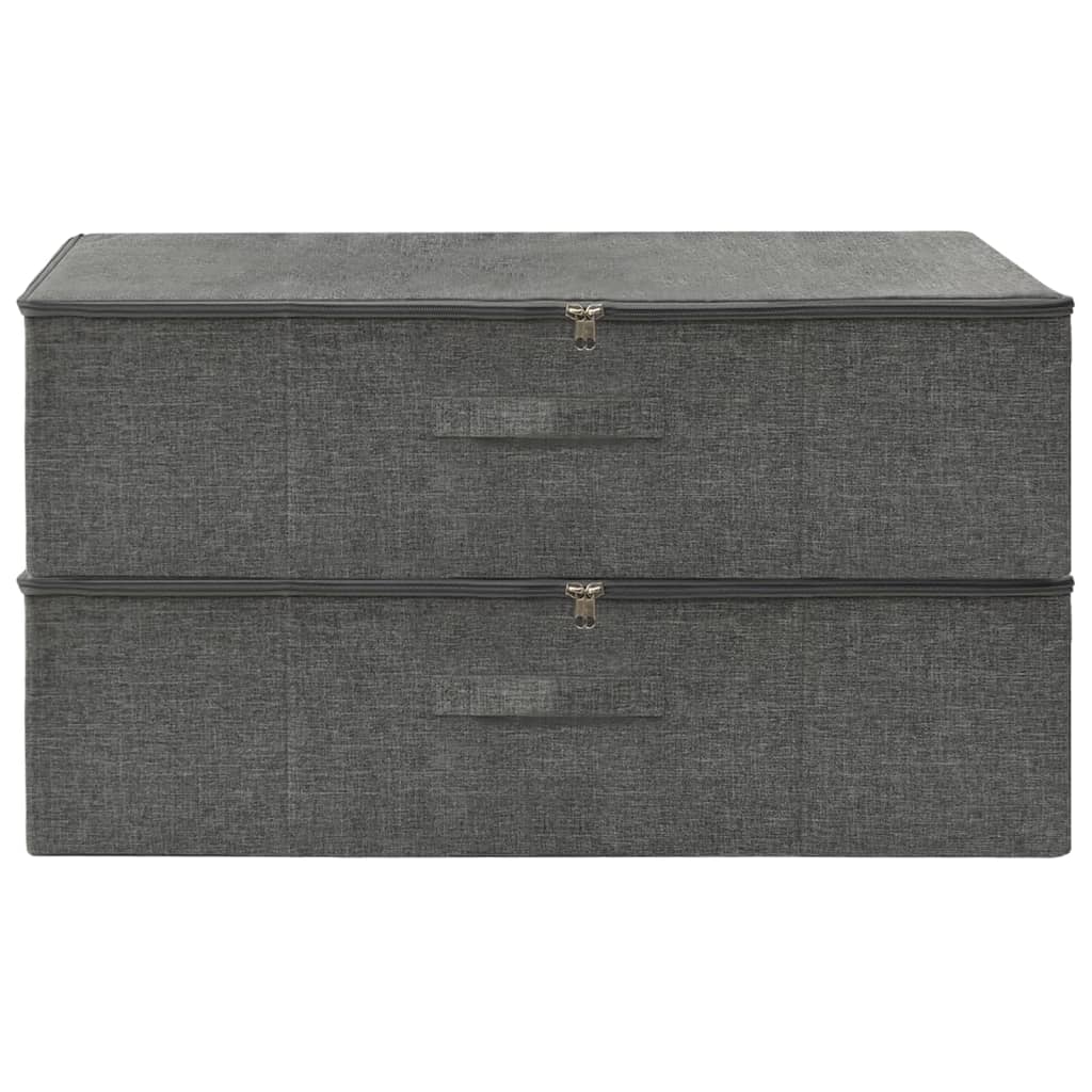 VidaXL Aufbewahrungsboxen, 2 Stück, 70 x 40 x 18 cm, Stoff, Anthrazit