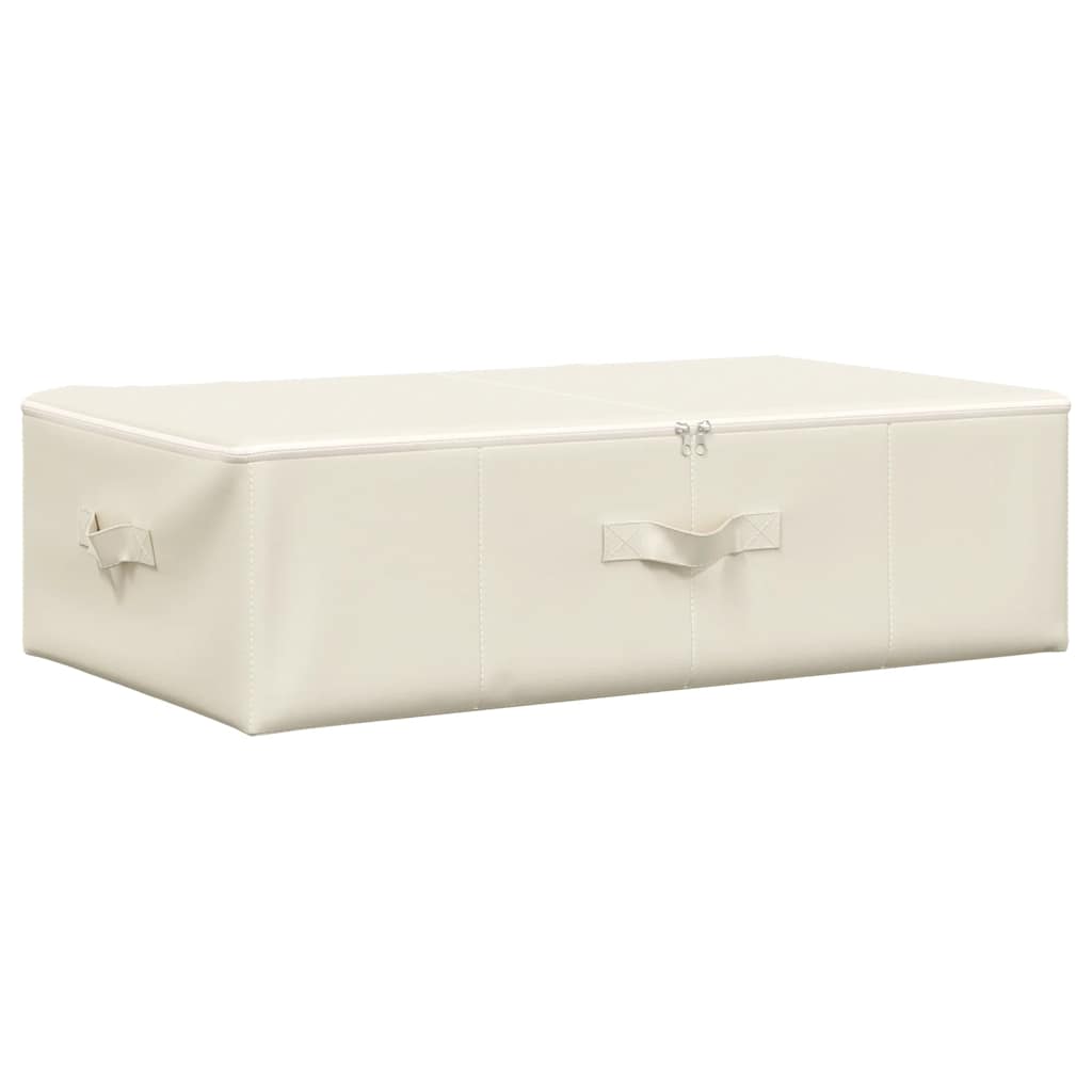 Vidaxl opbergbox 70x40x18 cm stof crèmekleurig