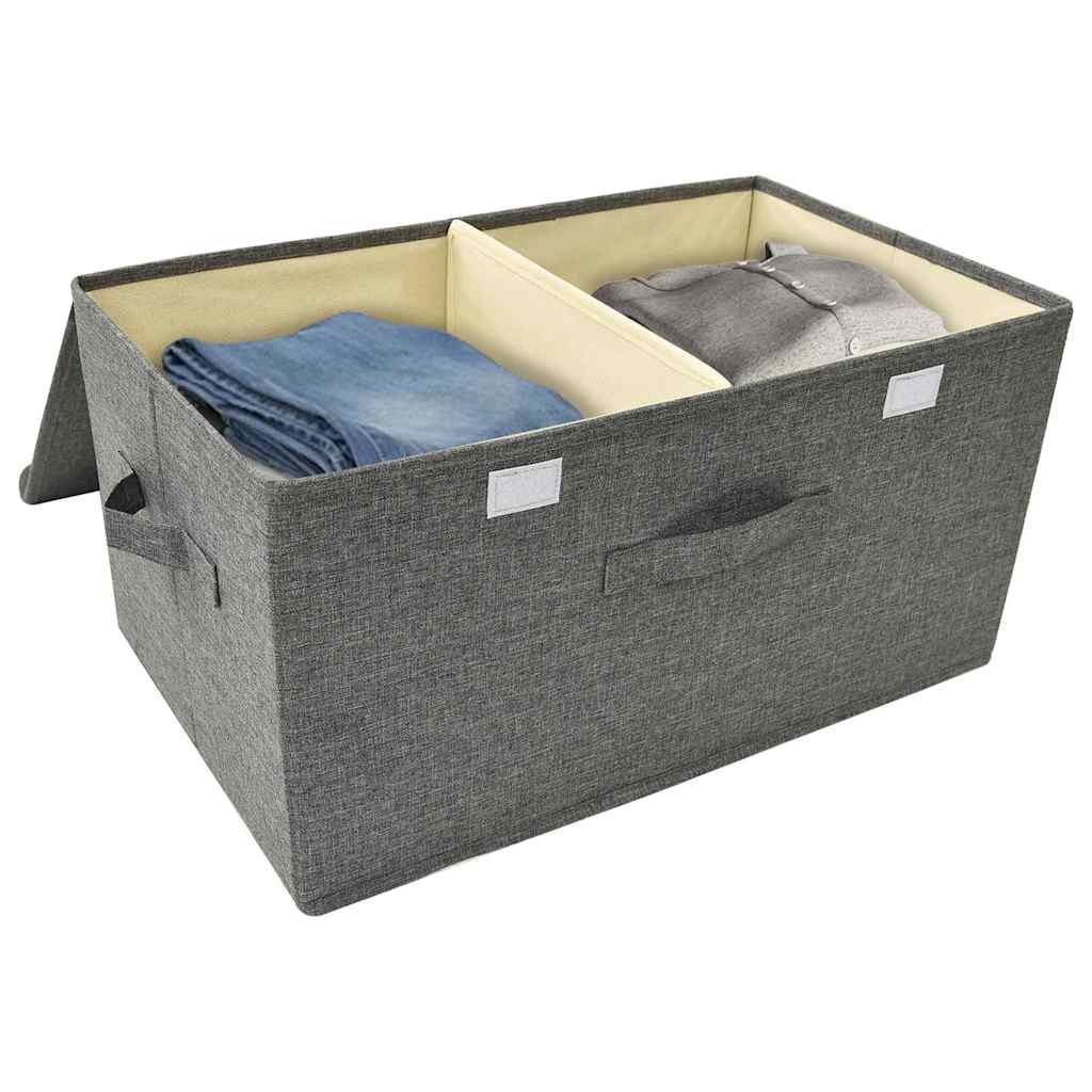 VidaXL Aufbewahrungsboxen, 2 Stück, 50 x 30 x 25 cm, Stoff, Anthrazit