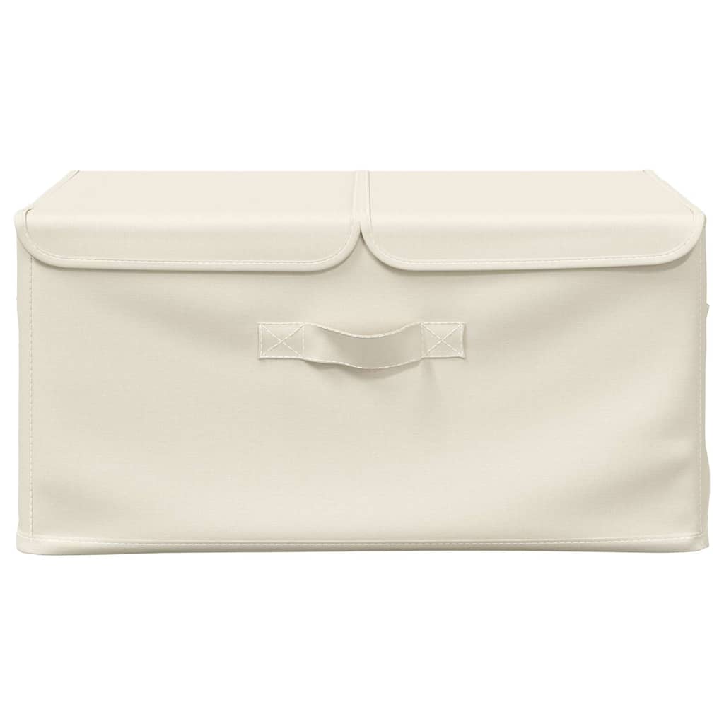 Vidaxl opbergbox 50x30x25 cm stof crèmekleurig