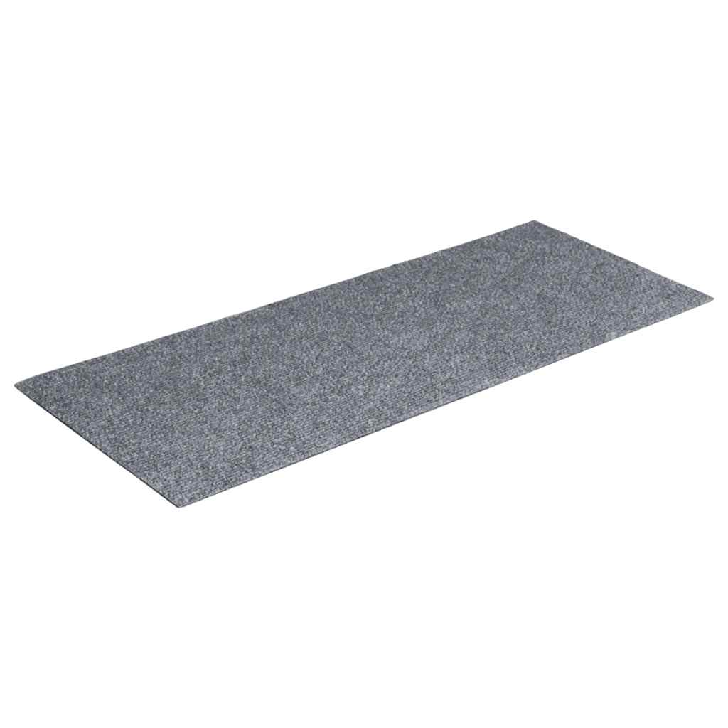 Vidaxl trapmatten zelfklevend 15 stuks 60x25 cm lichtgrijs rechthoekig