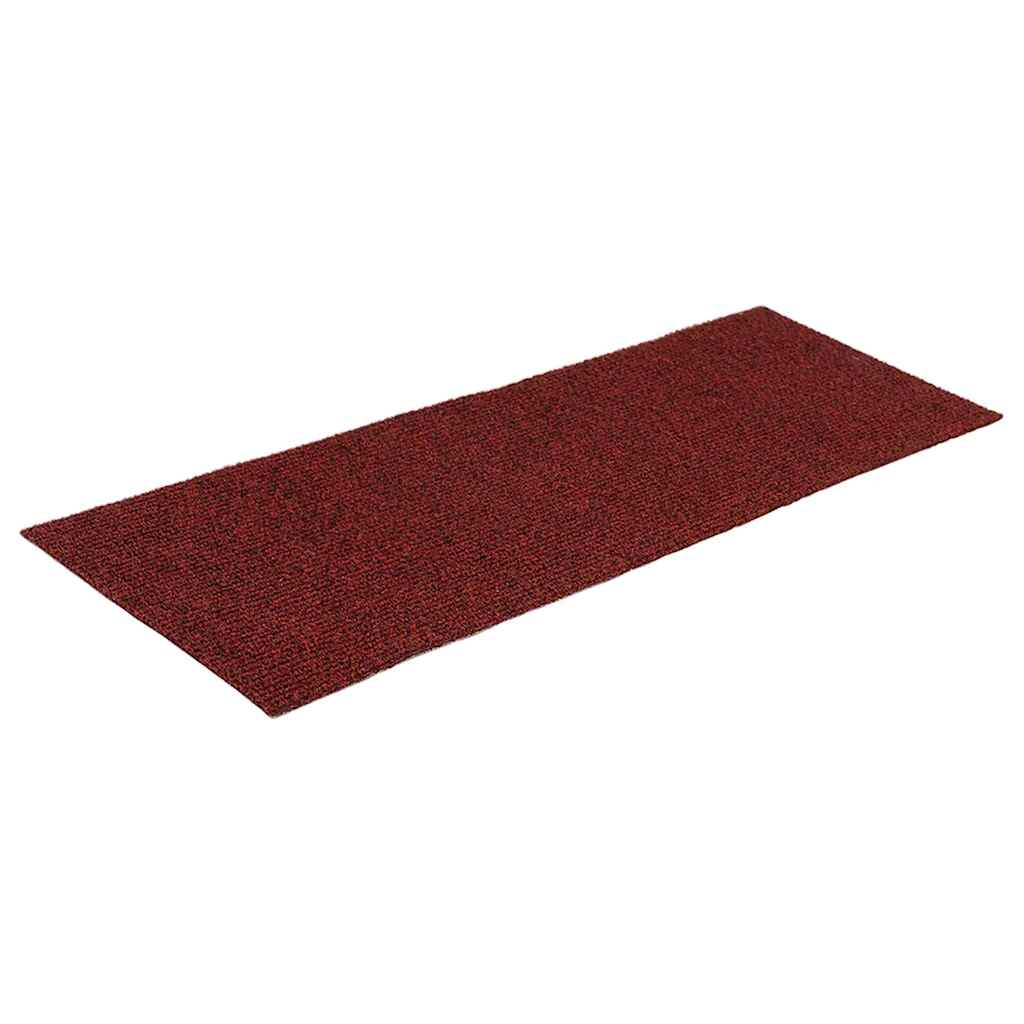 VidaXL 15 selbstklebende Treppenmatten, rechteckig, 60 x 25 cm, rot
