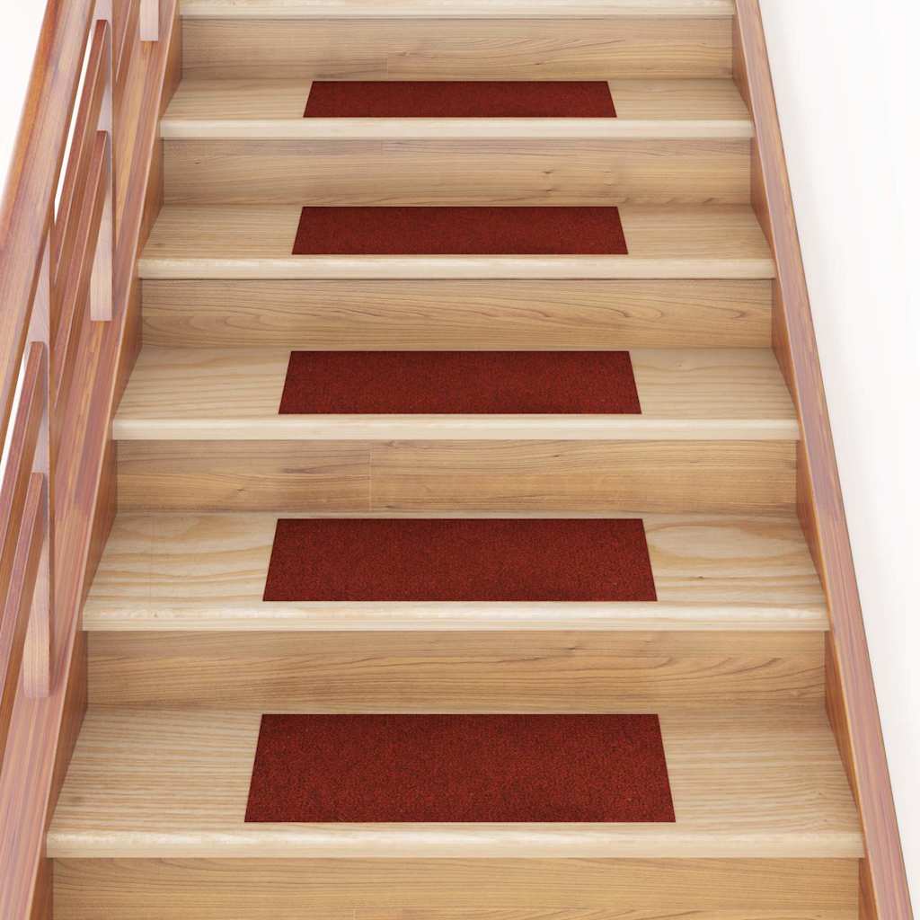 VidaXL 15 selbstklebende Treppenmatten, rechteckig, 60 x 25 cm, rot