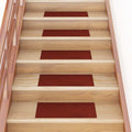 VidaXL 15 selbstklebende Treppenmatten, rechteckig, 60 x 25 cm, rot