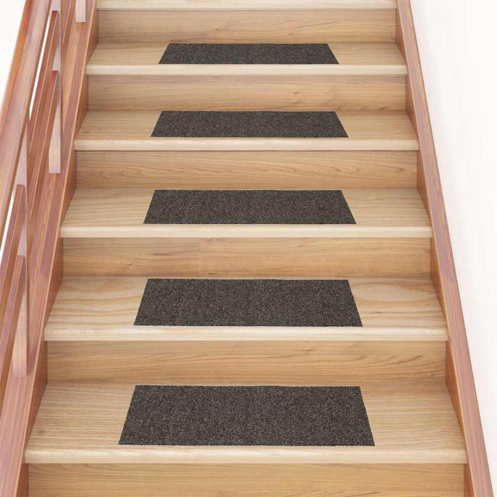 Vidaxl trapmatten zelfklevend 15 stuks 60x25 cm antraciet rechthoekig