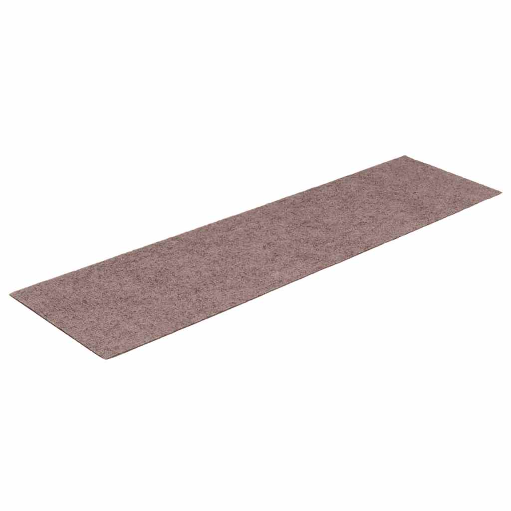 VidaXL 15 Stück Treppenmatten selbstklebend rechteckig 76x20 cm hellbraun