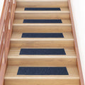 Vidaxl trapmatten zelfklevend 15 stuks 76x20 cm grijs blauw rechthoekig