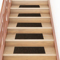 VidaXL 15 selbstklebende rechteckige Treppenmatten 76 x 20 cm Braun