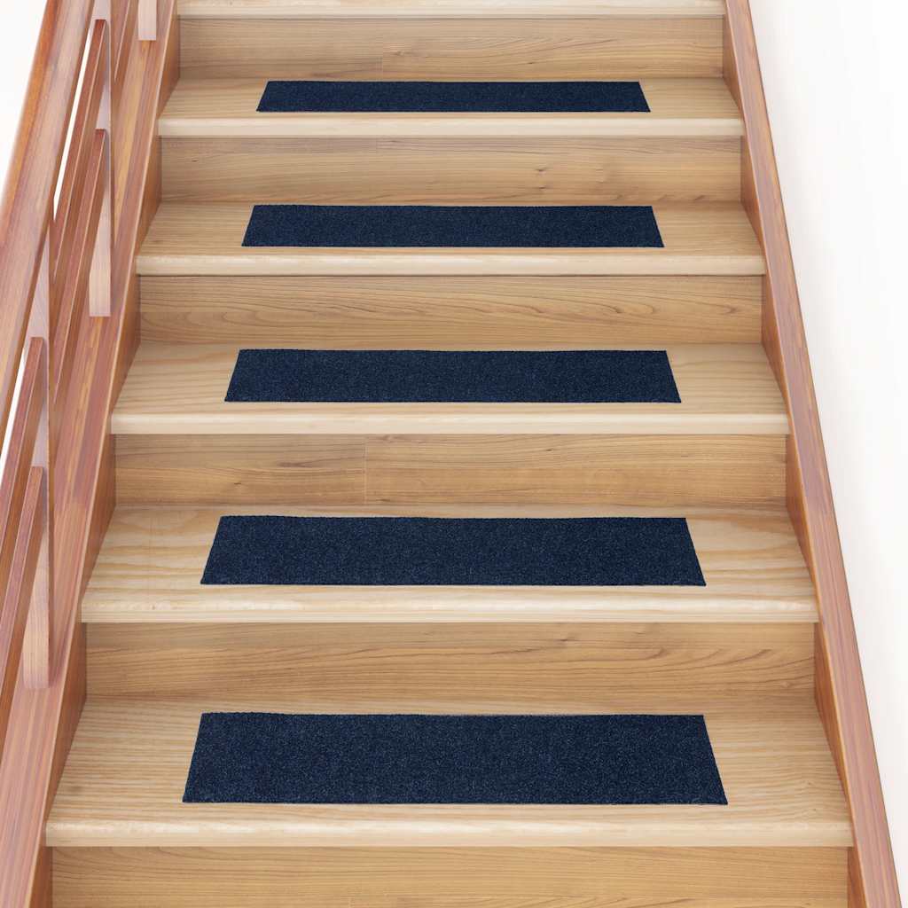 VidaXL 15 Stück Treppenmatten selbstklebend rechteckig 76x20 cm blau