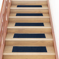 Vidaxl trapmatten zelfklevend 15 stuks 76x20 cm rechthoekig marineblauw