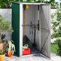 Vidaxxl Gartenhaus 118,5 x 97 x 209,5 cm, verzinkt, Stahlgrün