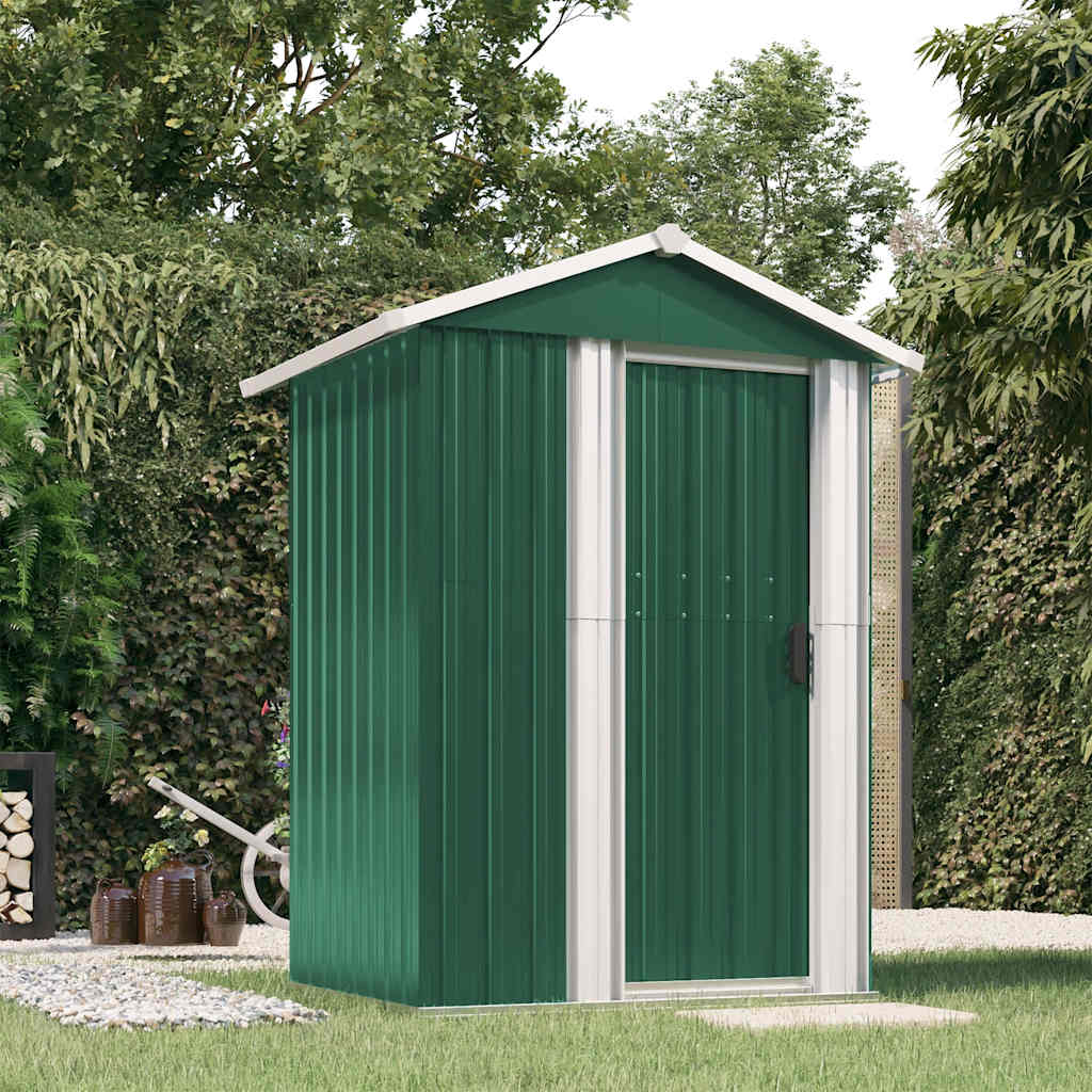 VidaXL Gartenhaus 126x97,5x177 cm verzinkt Stahlgrün