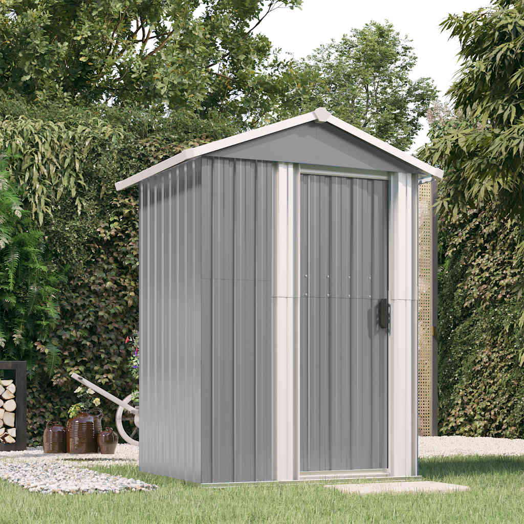 VidaXL Gartenhaus 126x97,5x177 cm, verzinktes Stahlgrau