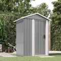 VidaXL Gartenhaus 126x97,5x177 cm, verzinktes Stahlgrau