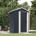 Vidaxl tuinschuur 126x97,5x177 cm gegalvaniseerd staal antracietkleur