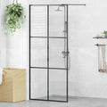 Vidaxl inloopdouchewand 90x195 cm esg-glas transparant en zwart