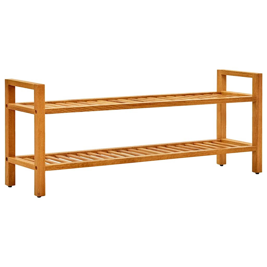 VIDAXL -Schuhregal mit 2 Regalen 100x27x40 cm Eiche massiv