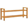 VIDAXL -Schuhregal mit 2 Regalen 100x27x40 cm Eiche massiv