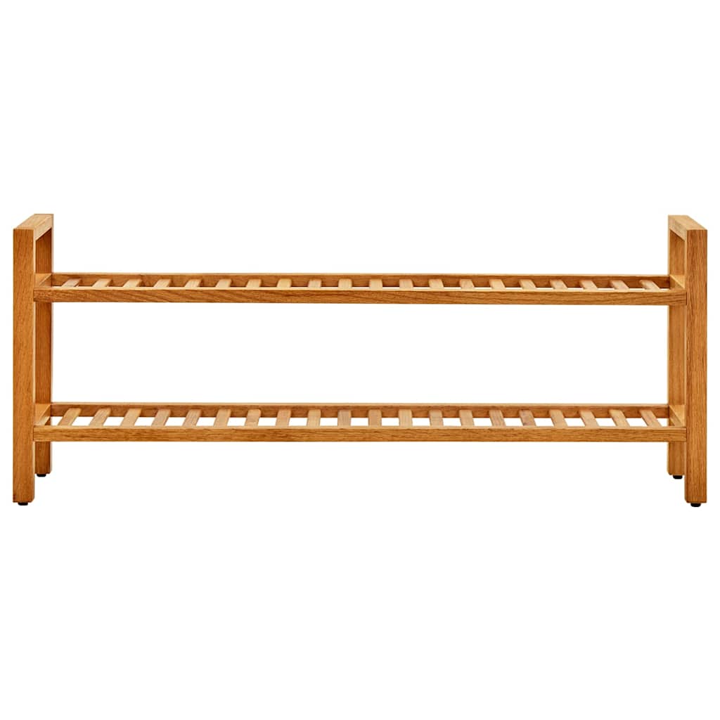 VIDAXL -Schuhregal mit 2 Regalen 100x27x40 cm Eiche massiv