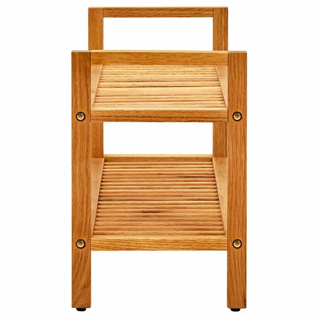 VIDAXL -Schuhregal mit 2 Regalen 100x27x40 cm Eiche massiv