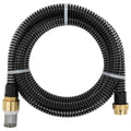 Vidaxl zuigslang met messing koppelingen 1,1'' 5 m pvc zwart