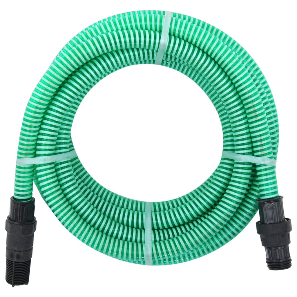 VidaXL Saugschlauch mit PVC-Kupplungen 1,1 Zoll 4 m PVC Grün