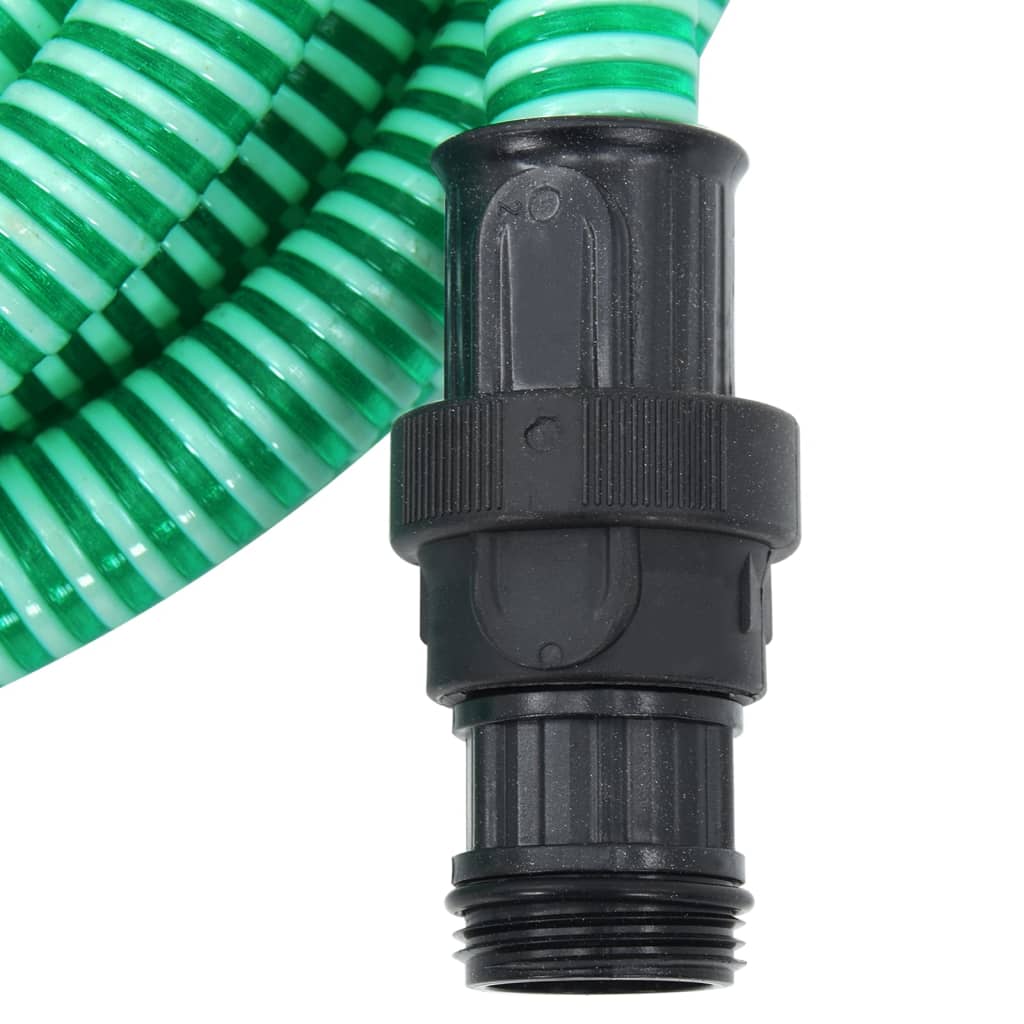 VidaXL Saugschlauch mit PVC-Kupplungen 1,1 Zoll 7 m PVC Grün