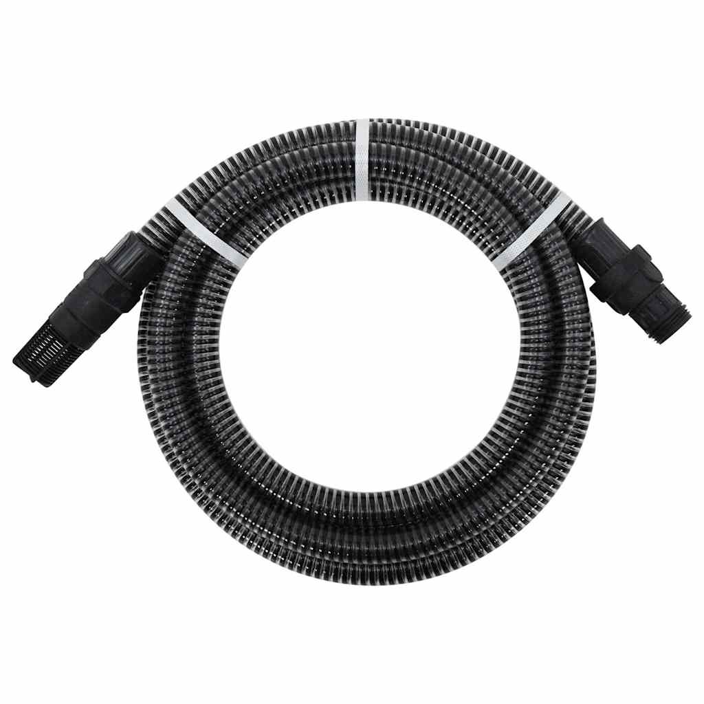 Vidaxl zuigslang met pvc koppelingen 1,1'' 7 m pvc zwart