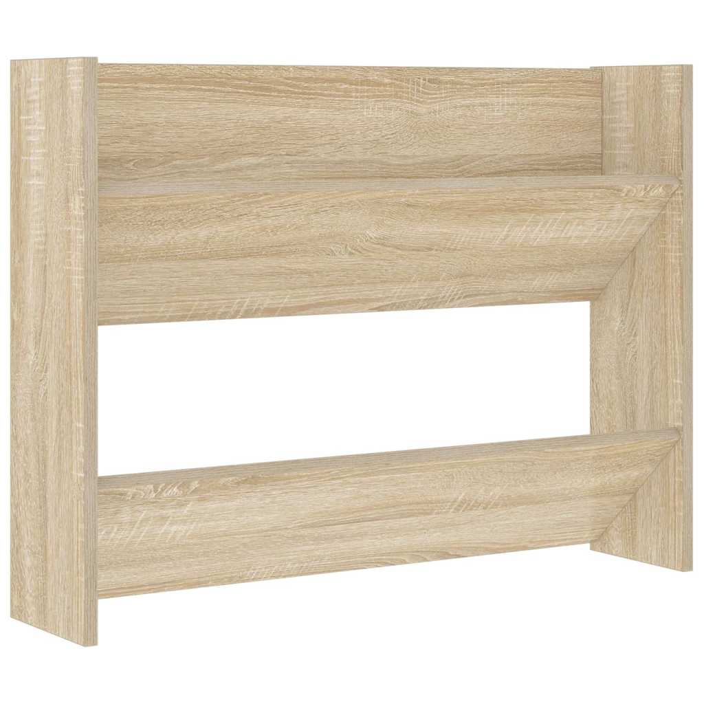 VIDAXL -Wandschuhschrank 80x18x60 cm Propertiertes Holz Sonoma Eiche -Farbig