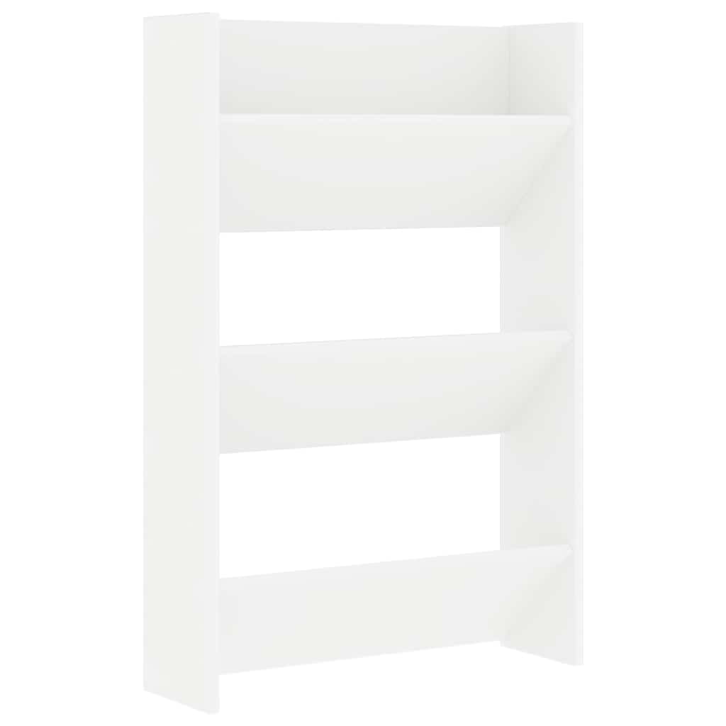 Vidaxl wandschoenenkast 60x18x90 cm spaanplaat wit