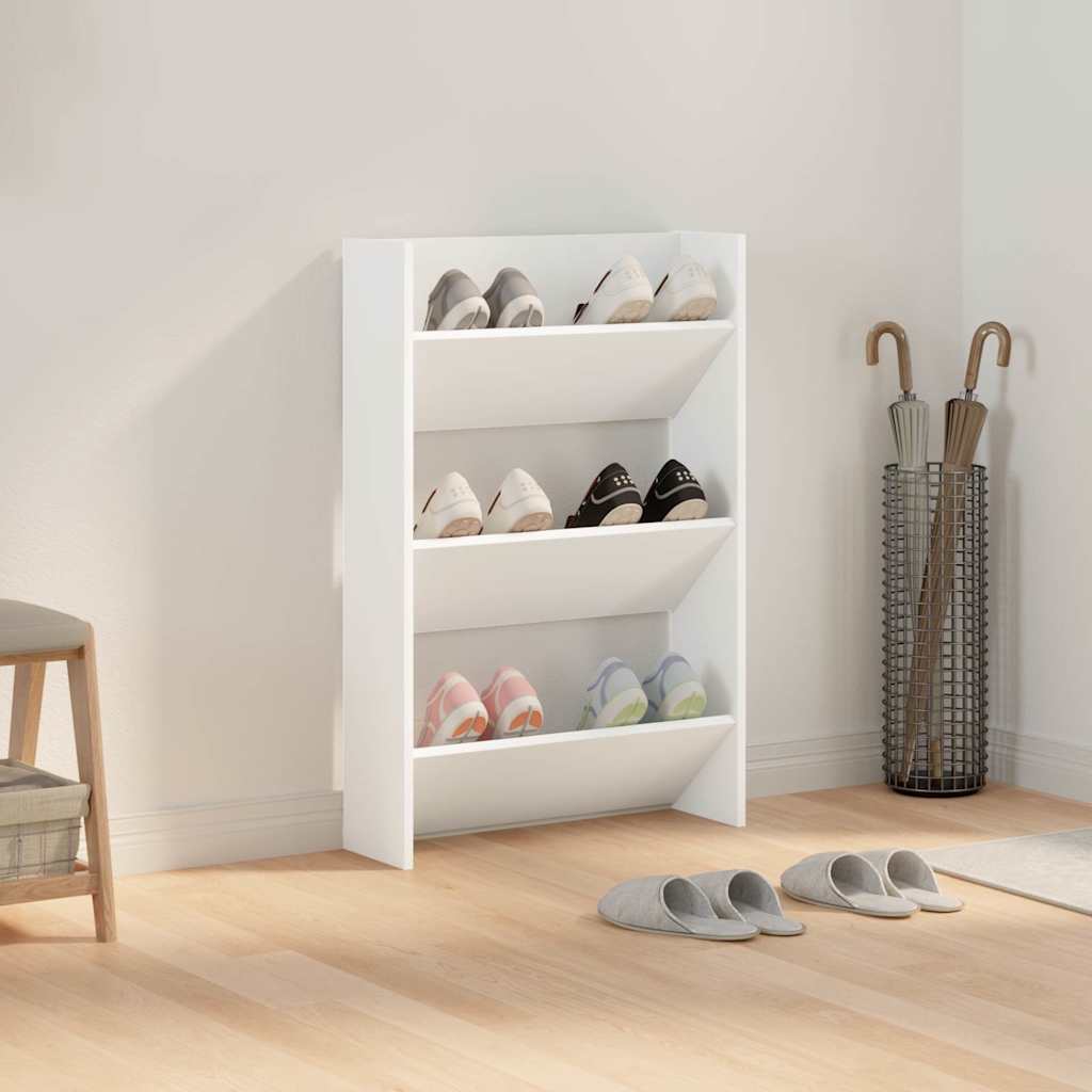 Vidaxl wandschoenenkast 60x18x90 cm spaanplaat wit