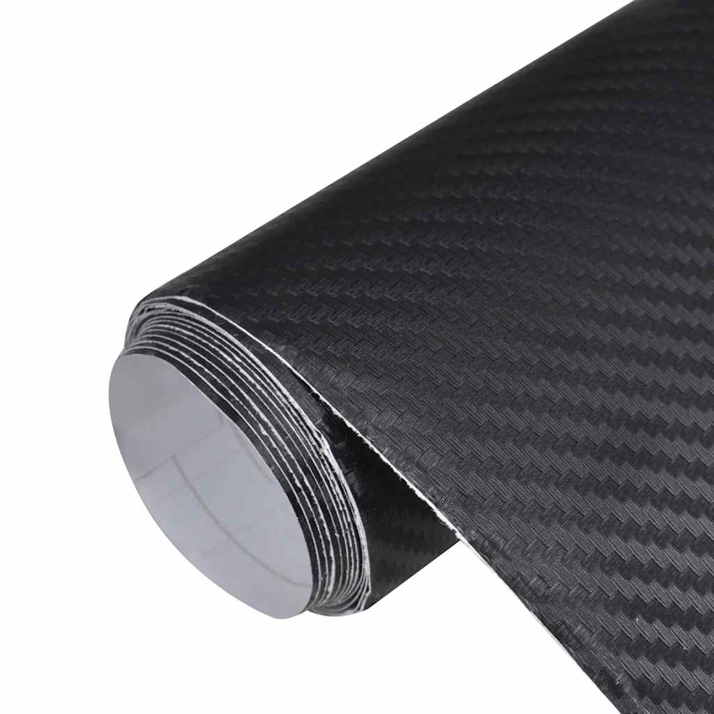 VidaXL 2-teiliges Autofolien-Set 3D 100x150 cm + 50x150 cm schwarz