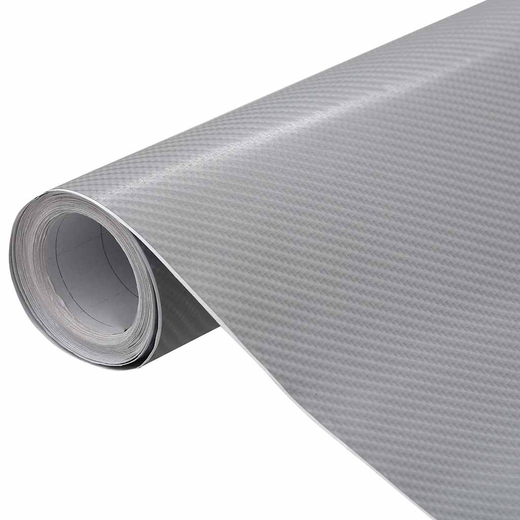 VidaXL Autofolie 4D 100x150 cm Silber
