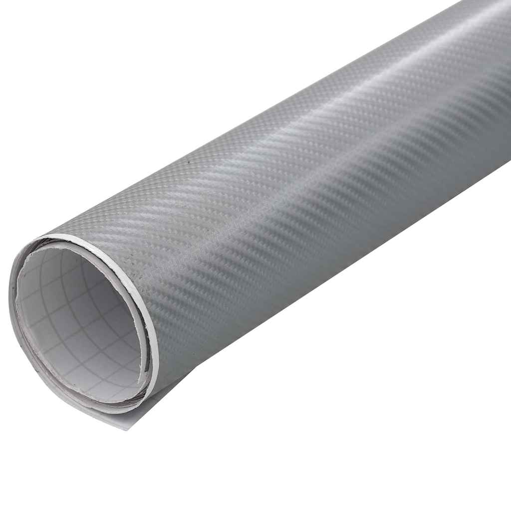 VidaXL Autofolie 4D 100x150 cm Silber