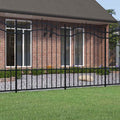 Vidaxl Gartenzaun mit Spilepuntten 190 cm Pulver -Stahl schwarz