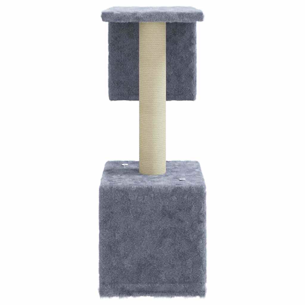 Vidaxl kattenkrabpaal met sisal krabpalen 60 cm lichtgrijs