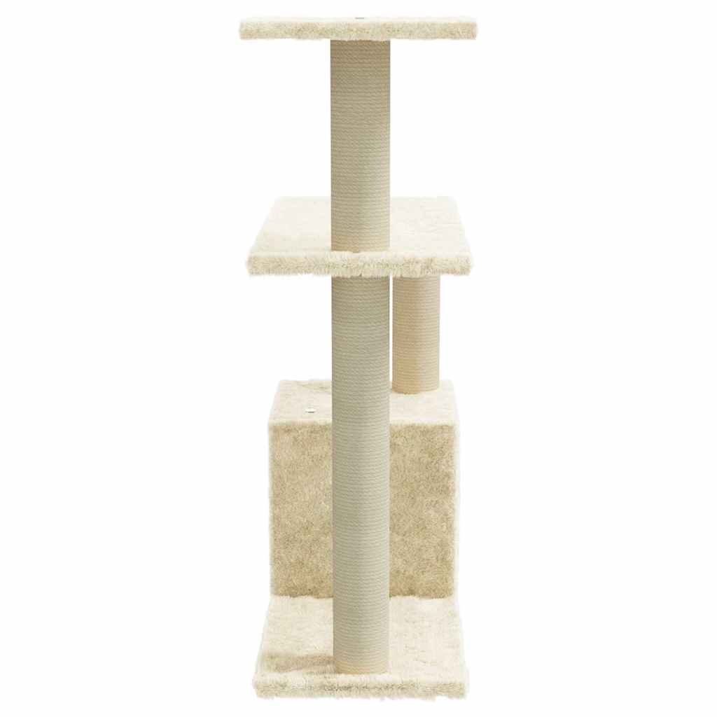 Vidaxl kattenkrabpaal met sisal krabpalen 70 cm crèmekleurig