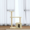 Vidaxl kattenkrabpaal met sisal krabpalen 70 cm crèmekleurig