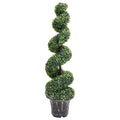 Vidaxl Künstliche Pflanze mit Topf Buxus Spirale 117 cm Grün