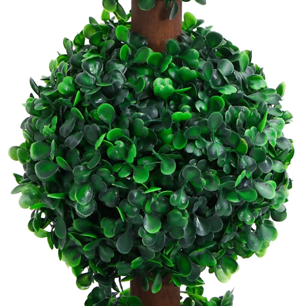 VidaXL Künstliche Pflanze mit Topf, Buchsbaumkugelform, 90 cm, Grün