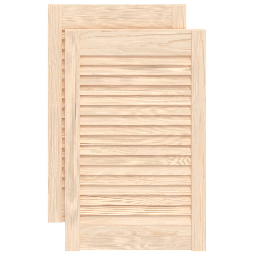VidaXL Schranktüren mit Lamellen, 2 Stück, 61,5 x 39,4 cm, massives Kiefernholz