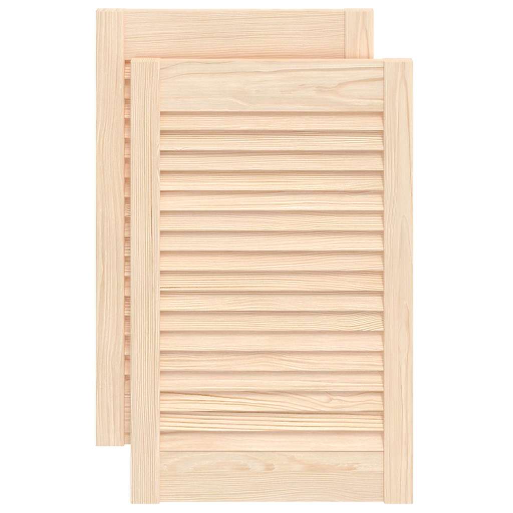 VidaXL Schranktüren mit Lamellen, 2 Stück, 61,5 x 39,4 cm, massives Kiefernholz