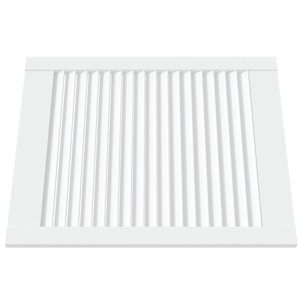 Vidaxl kastdeur met lamellen 61,5x49,4 cm massief grenenhout wit